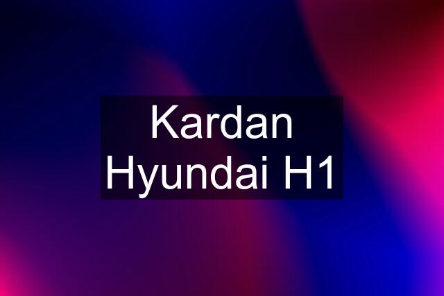 Kardan Hyundai H1