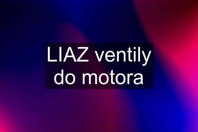 LIAZ ventily do motora