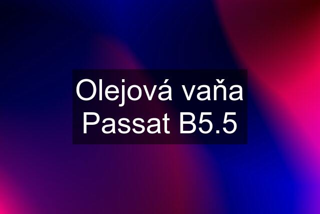 Olejová vaňa Passat B5.5