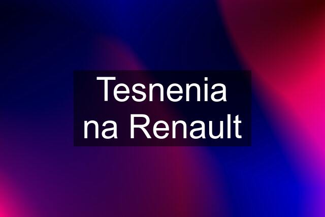 Tesnenia na Renault