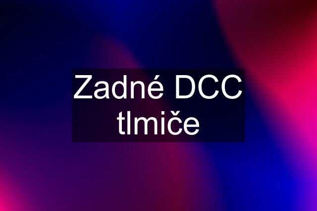 Zadné DCC tlmiče