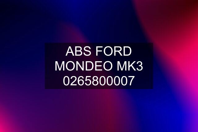 ABS FORD MONDEO MK3 