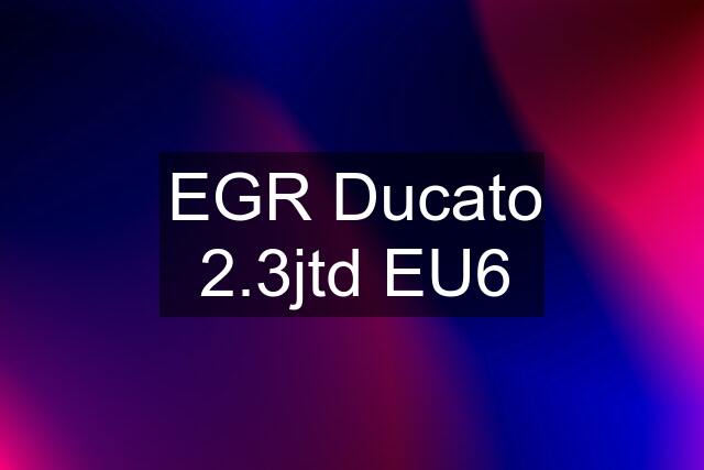 EGR Ducato 2.3jtd EU6