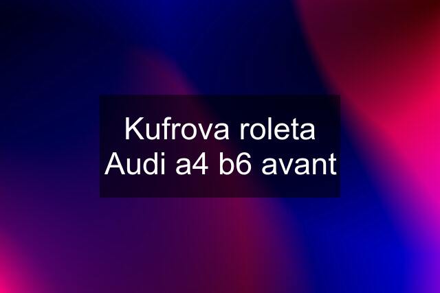 Kufrova roleta Audi a4 b6 avant