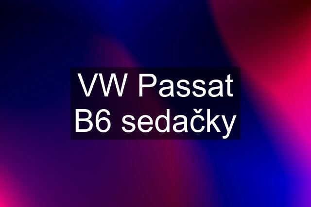 VW Passat B6 sedačky