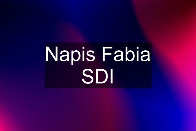 Napis Fabia SDI