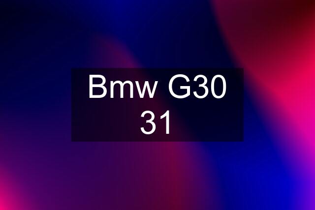 Bmw G30 31