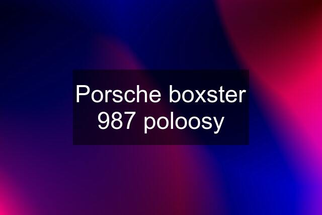 Porsche boxster 987 poloosy