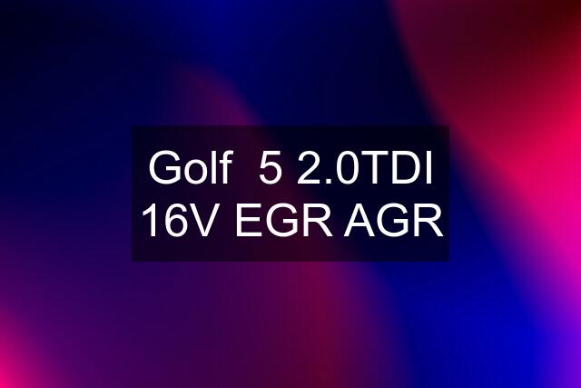 Golf  5 2.0TDI 16V EGR AGR