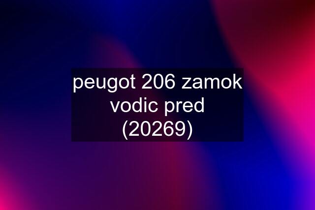 peugot 206 zamok vodic pred (20269)