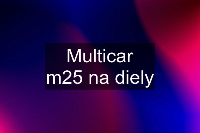 Multicar m25 na diely