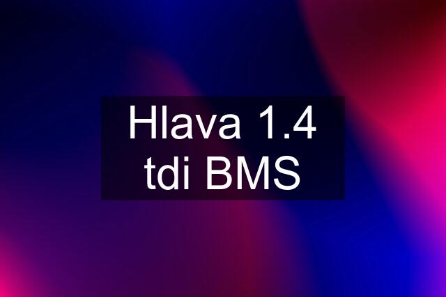 Hlava 1.4 tdi BMS