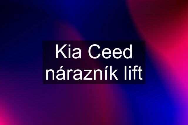 Kia Ceed nárazník lift