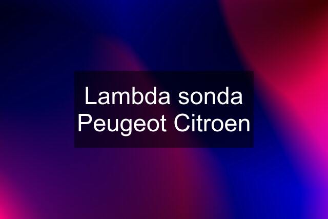 Lambda sonda Peugeot Citroen