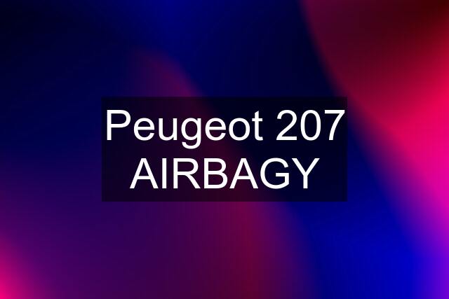 Peugeot 207 AIRBAGY