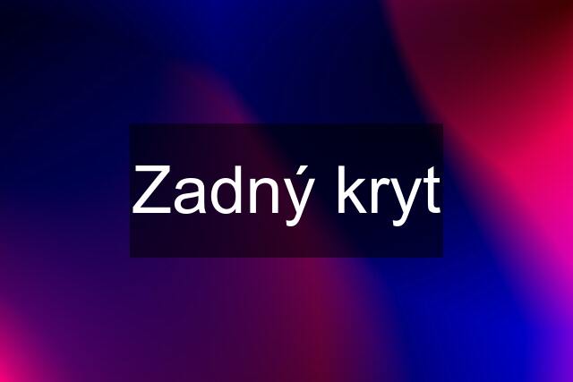 Zadný kryt