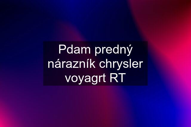 Pdam predný nárazník chrysler voyagrt RT