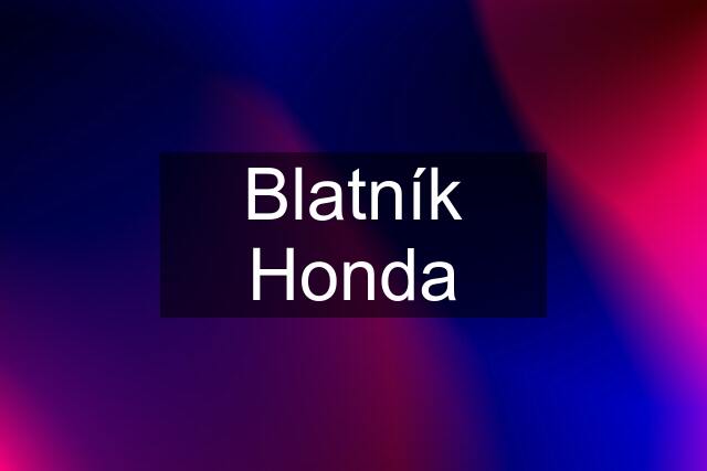 Blatník Honda