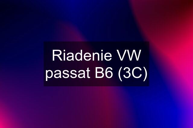 Riadenie VW passat B6 (3C)