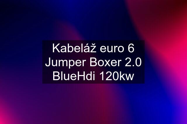 Kabeláž euro 6 Jumper Boxer 2.0 BlueHdi 120kw