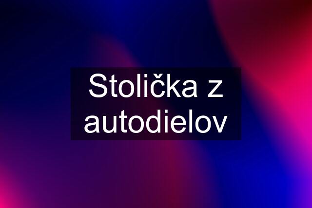 Stolička z autodielov