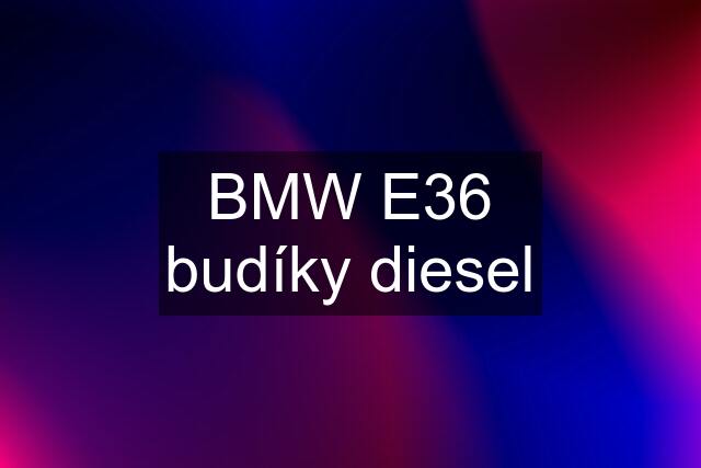 BMW E36 budíky diesel