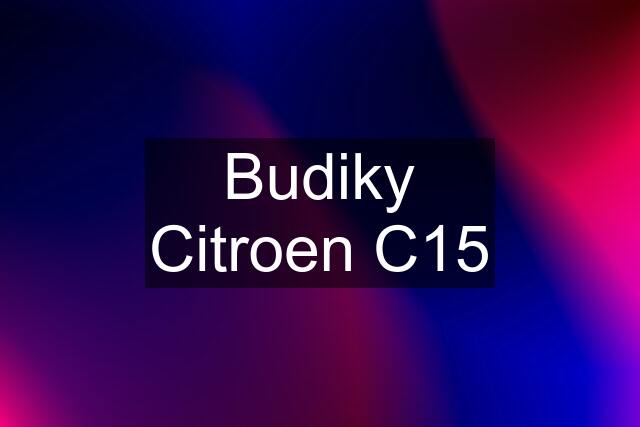 Budiky Citroen C15