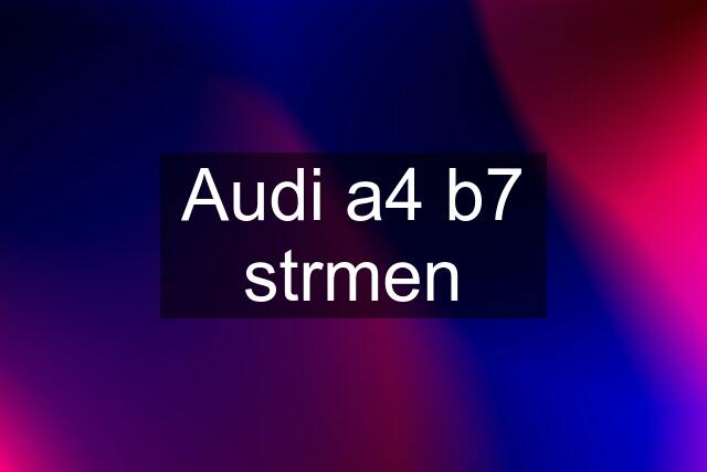 Audi a4 b7 strmen