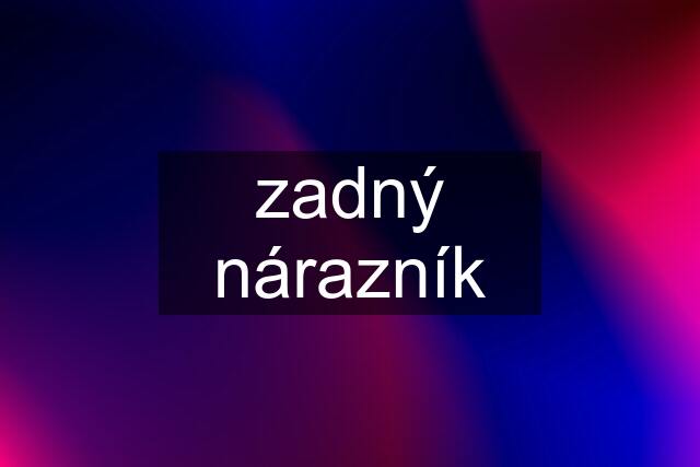 zadný nárazník