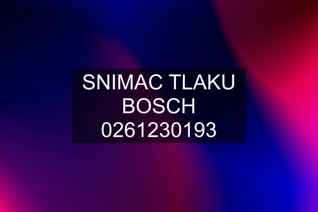 SNIMAC TLAKU BOSCH 