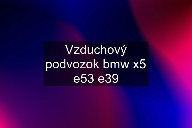 Vzduchový podvozok bmw x5 e53 e39