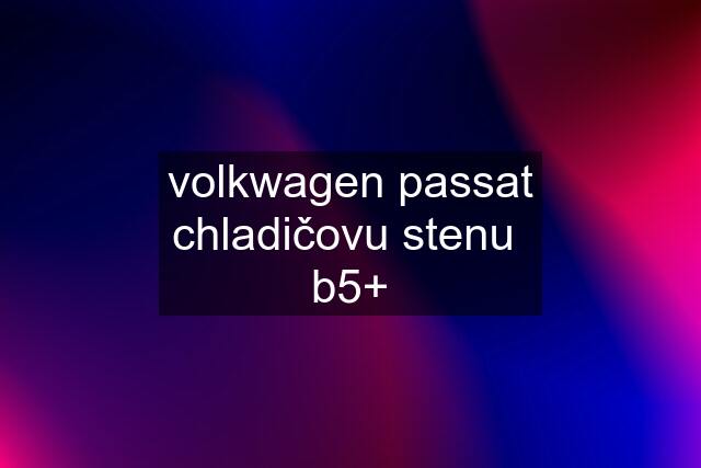 volkwagen passat chladičovu stenu  b5+