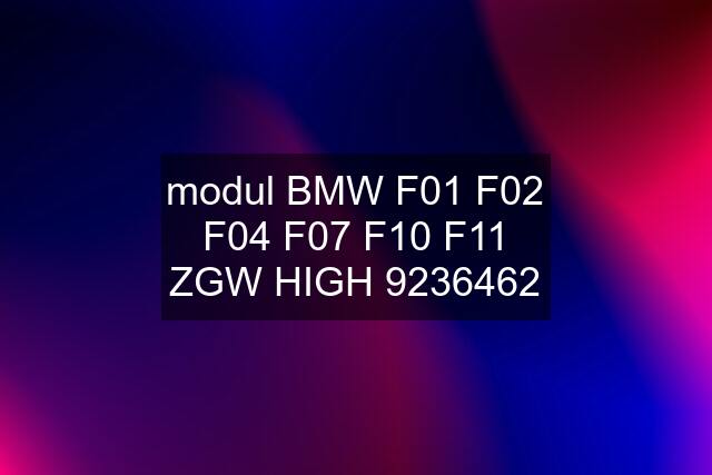 modul BMW F01 F02 F04 F07 F10 F11 ZGW HIGH 9236462