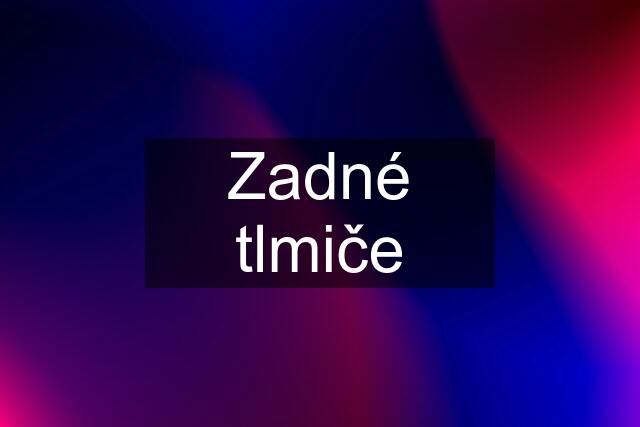 Zadné tlmiče