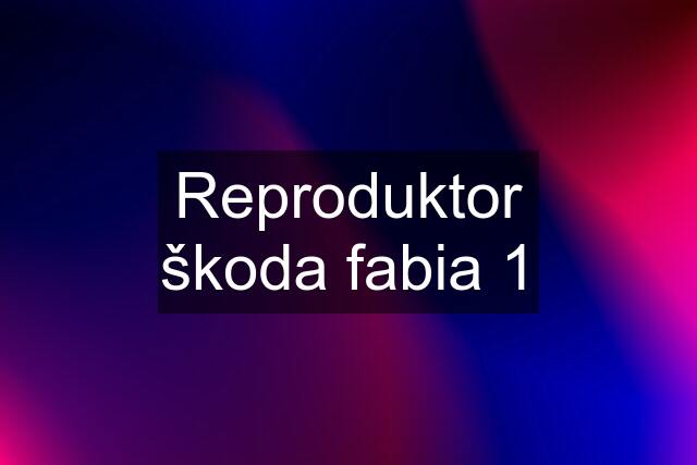 Reproduktor škoda fabia 1