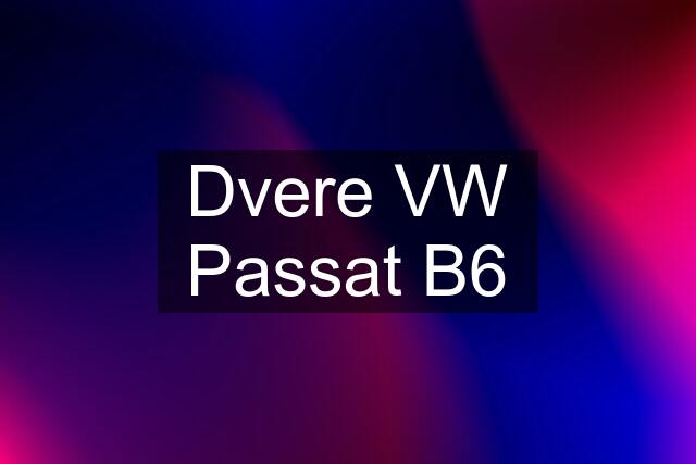 Dvere VW Passat B6