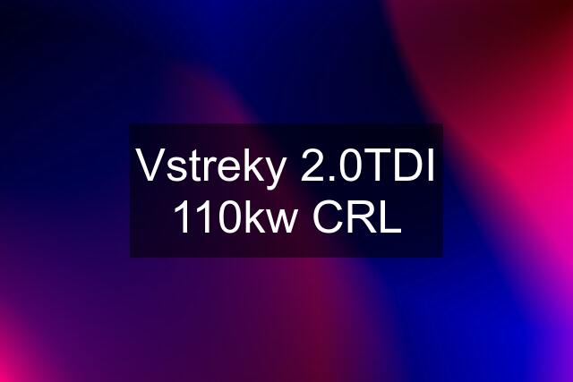 Vstreky 2.0TDI 110kw CRL