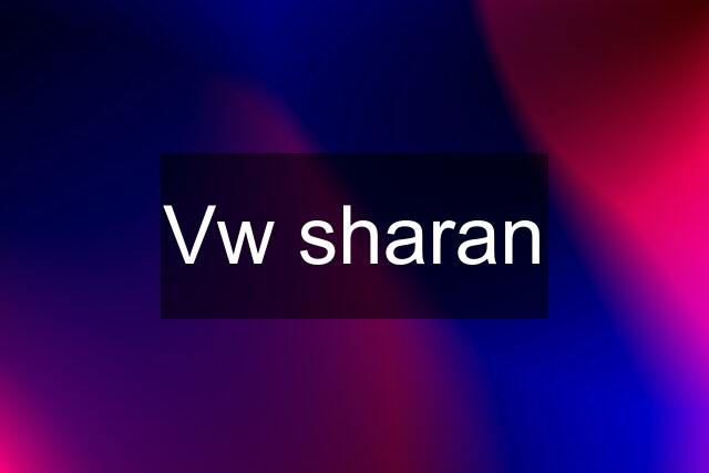 Vw sharan