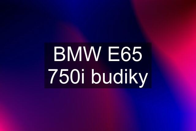 BMW E65 750i budiky