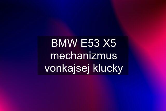 BMW E53 X5 mechanizmus vonkajsej klucky