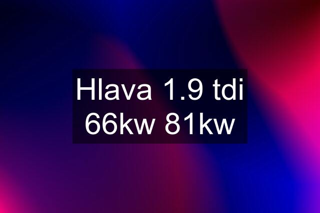 Hlava 1.9 tdi 66kw 81kw