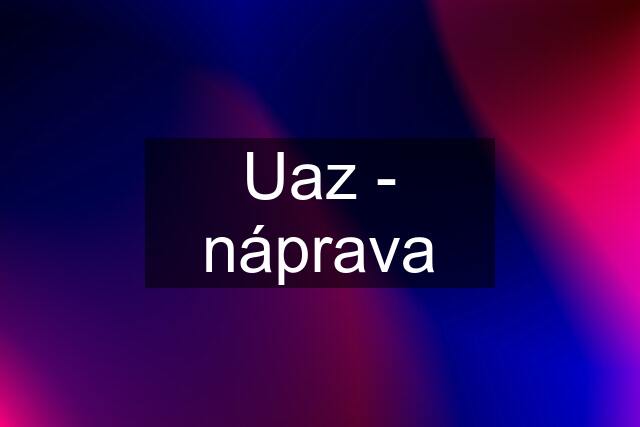 Uaz - náprava