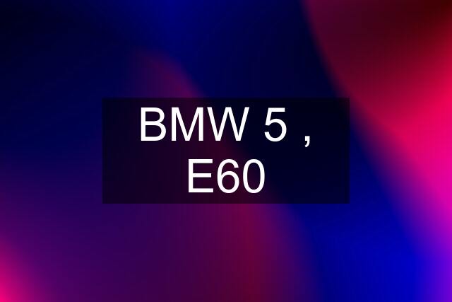 BMW 5 , E60