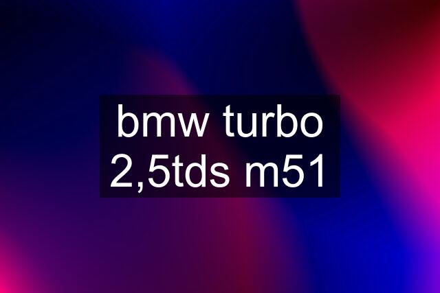 bmw turbo 2,5tds m51