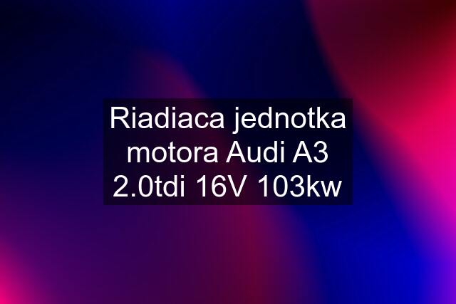 Riadiaca jednotka motora Audi A3 2.0tdi 16V 103kw