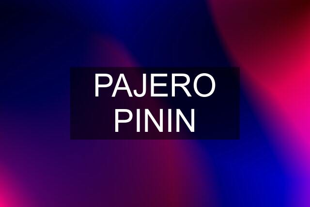 PAJERO PININ