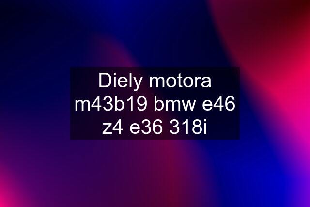 Diely motora m43b19 bmw e46 z4 e36 318i