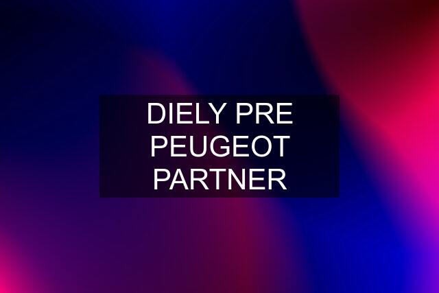 DIELY PRE PEUGEOT PARTNER