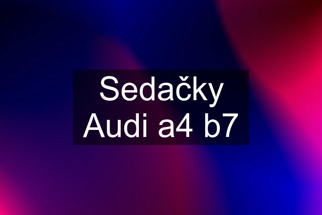 Sedačky Audi a4 b7