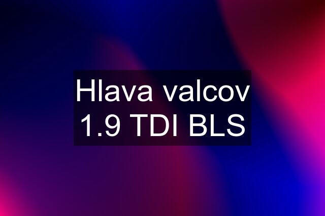 Hlava valcov 1.9 TDI BLS